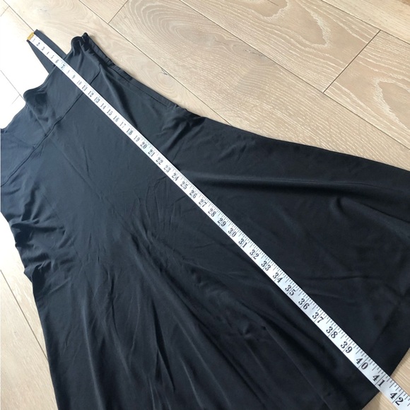 Vintage Calvin Klein Square Neck Black Midi Dress Size XS - Picture 4 of 9